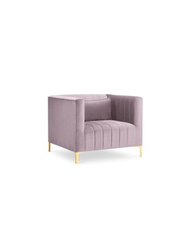 Fauteuil 1 place en velours lavande