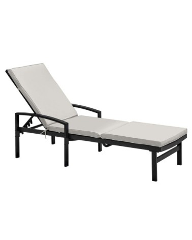 Lot 2 coussins bain de soleil polyester 186 x 53 x 5 cm beige