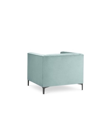 Fauteuil 1 place en velours menthe