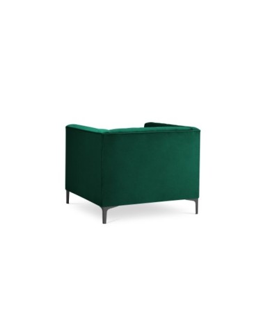 Fauteuil 1 place en velours vert bouteille