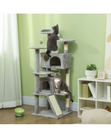 Arbre à chat panneaux de particules gris clair