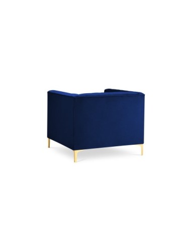 Fauteuil 1 place en velours bleu roi