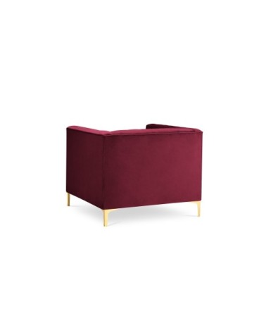 Fauteuil 1 place en velours rouge foncé