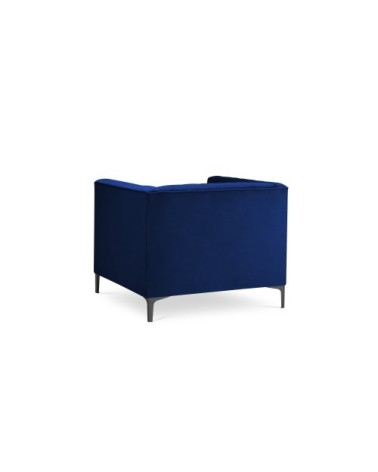 Fauteuil 1 place en velours bleu roi