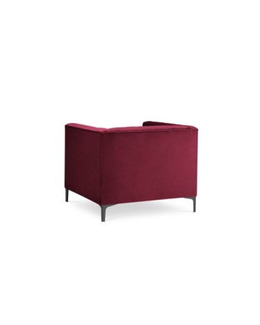 Fauteuil 1 place en velours rouge foncé