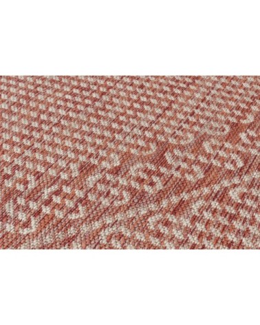 Tapis motifs géométriques rose - 200x200