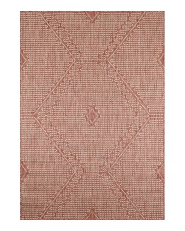 Tapis motifs géométriques rose - 200x290