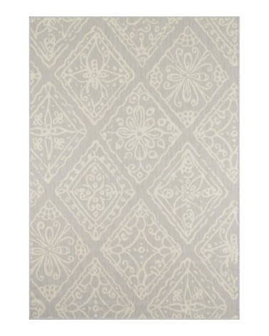 Tapis avec ornement floral gris - 200x290