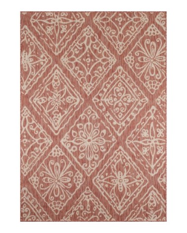 Tapis avec ornement floral rose - 120x160