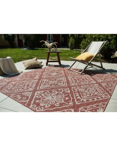 Tapis avec ornement floral rose - 120x160