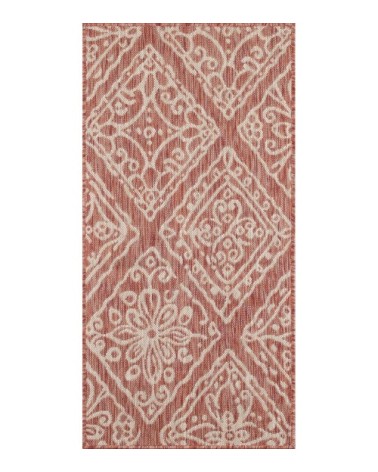 Tapis avec ornement floral rose - 70x140
