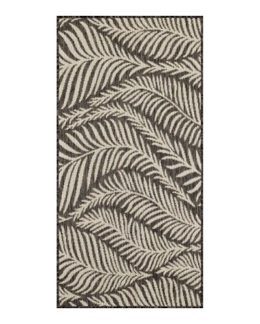 Tapis feuilles de palmier noir - 70x140
