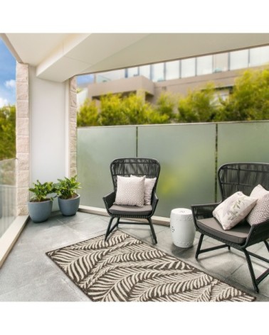 Tapis feuilles de palmier noir - 70x140