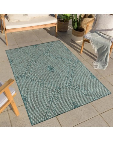 Tapis motifs géométriques Bleu - 160x230