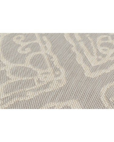 Tapis avec ornement floral gris - 160x230