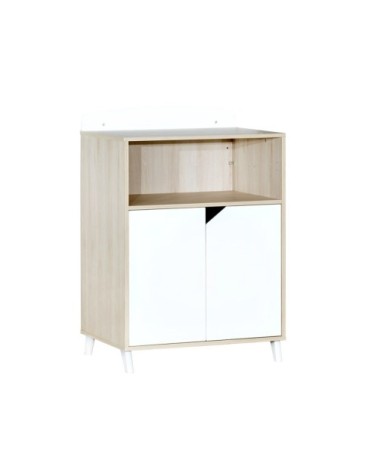 Lit Combiné Evolutif 120x60 en 90x190 en Bois Beige