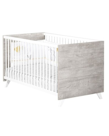 Lit évolutif 140x70 - Little Big Bed en Bois Gris foncé