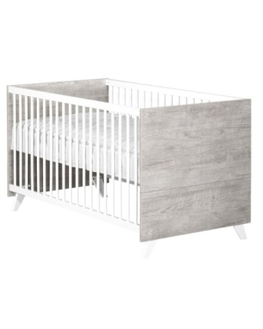 Lit évolutif 140x70 - Little Big Bed en Bois Gris foncé