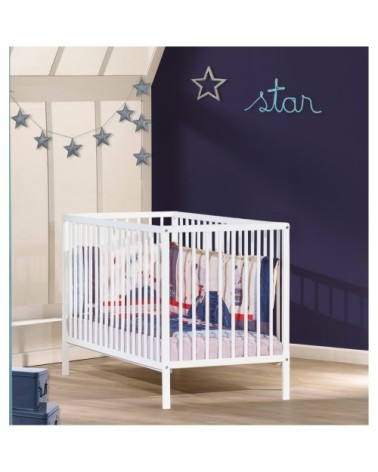 Lit bébé 120x60 bois en Bois Blanc