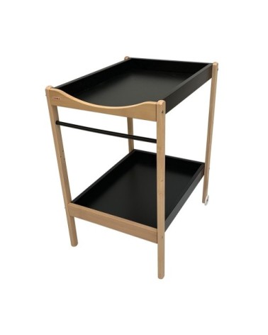 Table à langer  bicolore noir - 72x90x55 cm