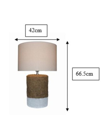 Lampe de table en concrete marron