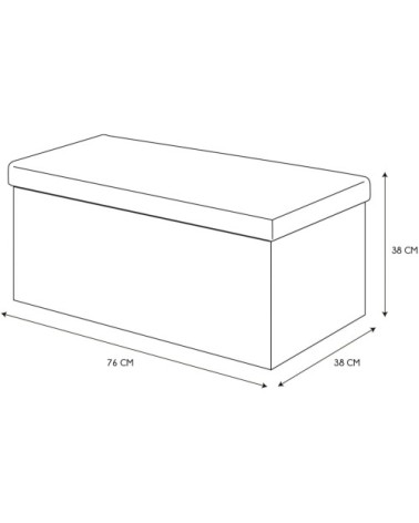 Banc coffre pliable en velours rétro moutarde