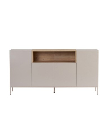 Buffet 4 portes 1 niche l160 cm - cashmere