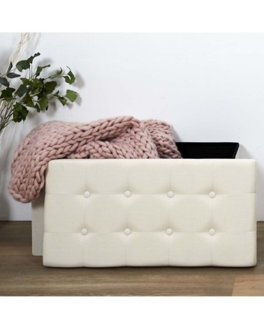 Banc coffre pliable eleonor beige