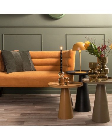 Table d'appoint en aluminium D40x43cm vert mousse