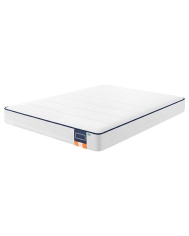 Matelas 140 x 190 cm mousse mémoire de forme gel housse lavable blanc