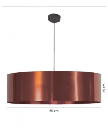 Abat-jour suspension Laqué cuivre brillant Ø 60 x H 25