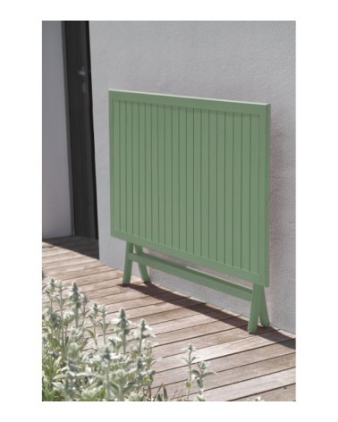 Table de jardin pliante en aluminium vert lagune