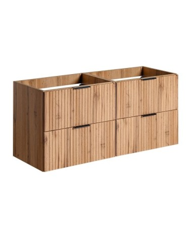 Meuble double vasque effet bois