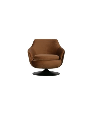 Fauteuil en velours marron