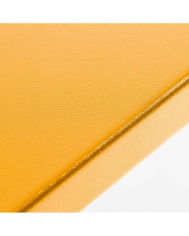 Table de jardin rectangulaire en métal jaune