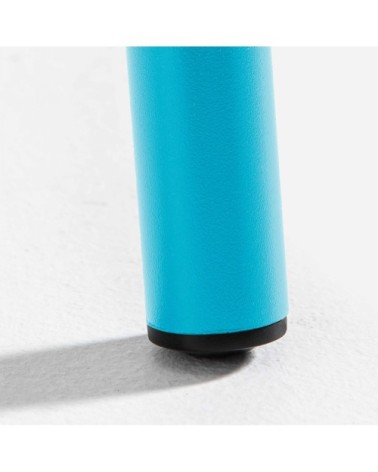 Table de jardin rectangulaire en métal bleu