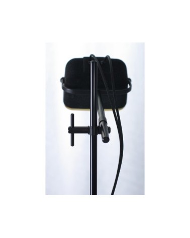 Lampe à poser en velours noir et or H50cm