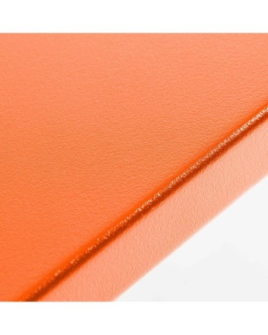 Table de jardin rectangulaire en métal orange