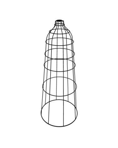 Abat-jour cage en aluminium noir mat