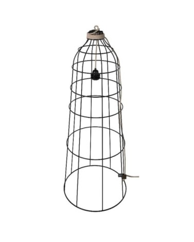 Abat-jour cage en aluminium noir mat