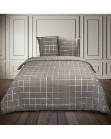 Parure de couette 100% coton flanelle imprimée 240x220cm 2 taies