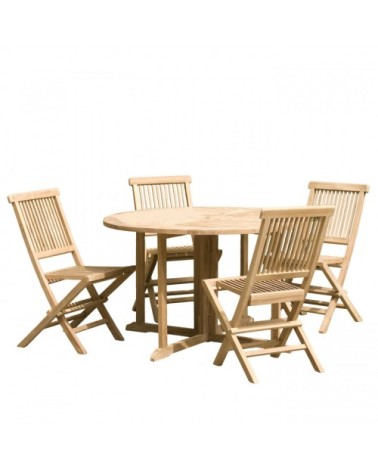 Table de jardin et chaises en teck 4/6 personnes