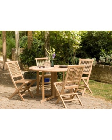 Table de jardin et chaises en teck 4/6 personnes