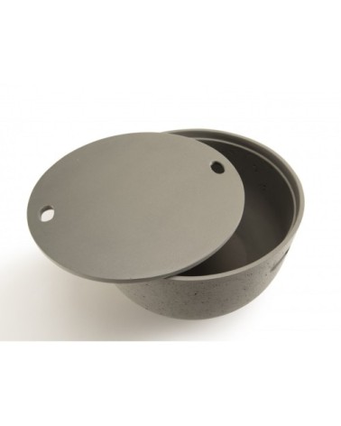 Table basse de jardin ronde en béton D58 cm