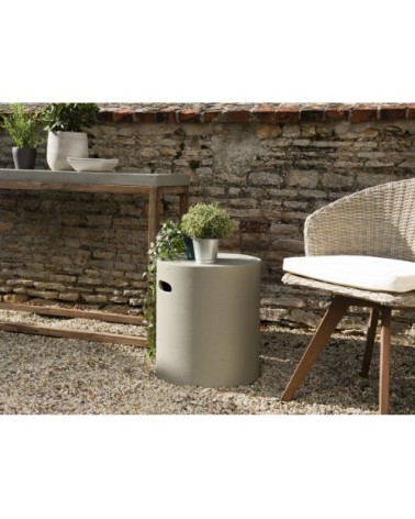 Table d'appoint de jardin ronde en béton D40 cm