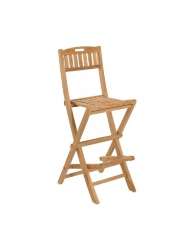 Tabouret de bar de jardin en bois teck