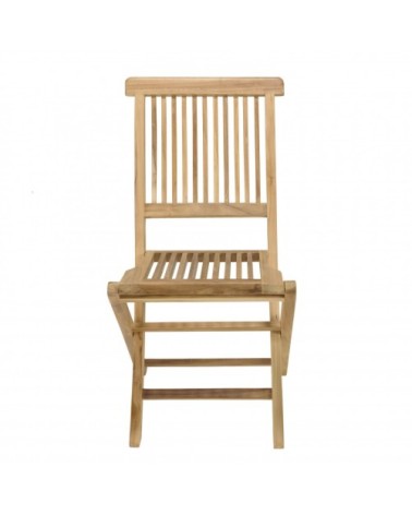 Ensemble de 2 chaises de jardin en bois teck