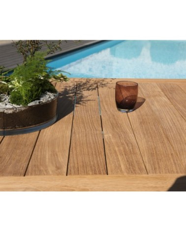 Table de jardin rect. en teck 6/8 personnes - 220 x 100 cm