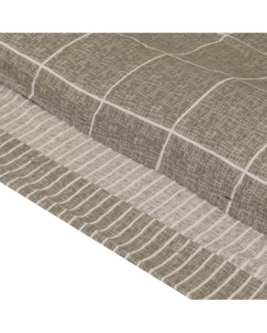 Parure de couette 100% coton flanelle imprimée 240x220cm 2 taies