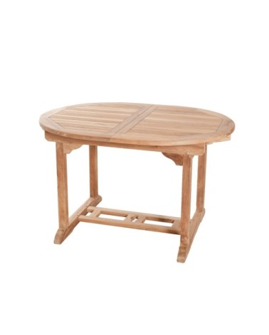 Table de jardin ovale en teck extensible 4/6 pers. L180 cm